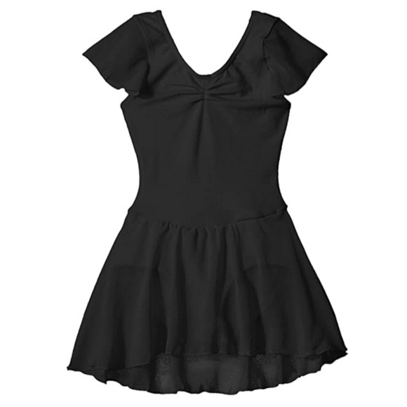 Capezio Kids Flutter Sleeve Dress Black Toddler - Picture 2 of 2